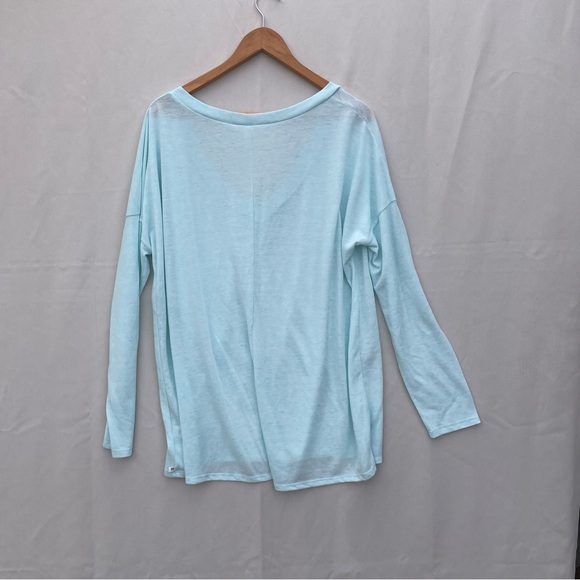 Victoria’s Secret Light Blue V-Neck Long Sleeve Top (Size XL) - Picture 2 of 4